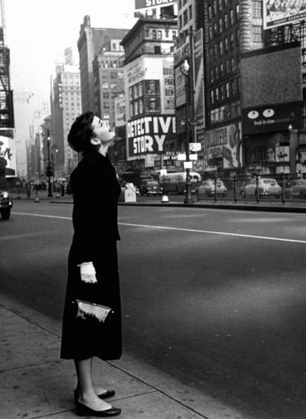 Audrey en Times Square